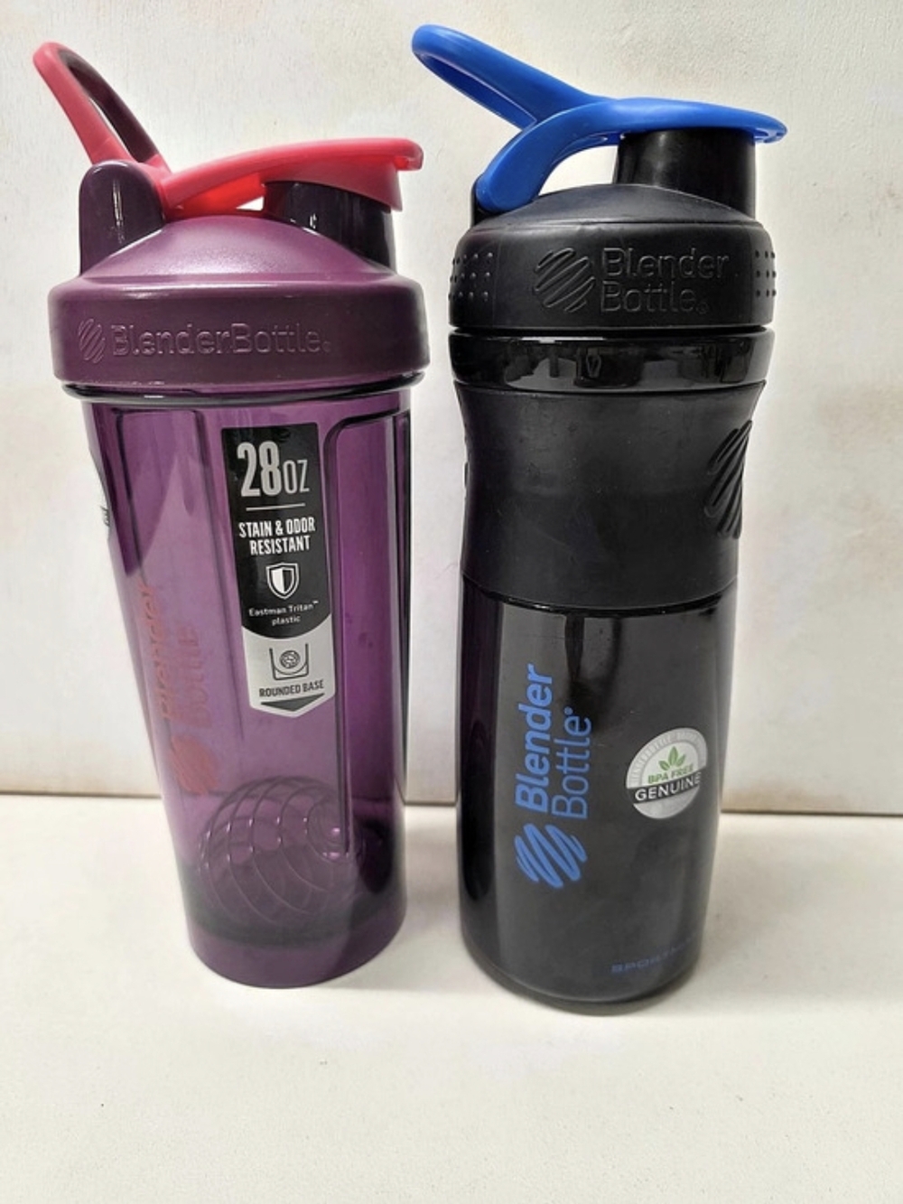BlenderBottle SportMixer & Radian Shaker Bottle Bundle Purple & Black